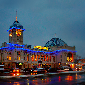 vitebsky railway station at night