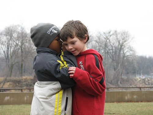 kids whispering