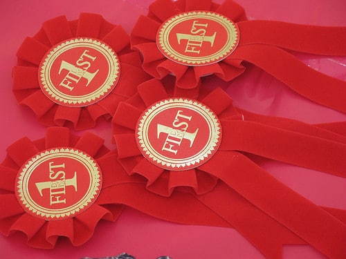 red first place ribbons