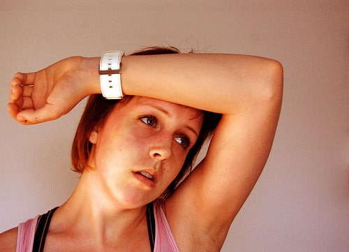 woman enduring heat